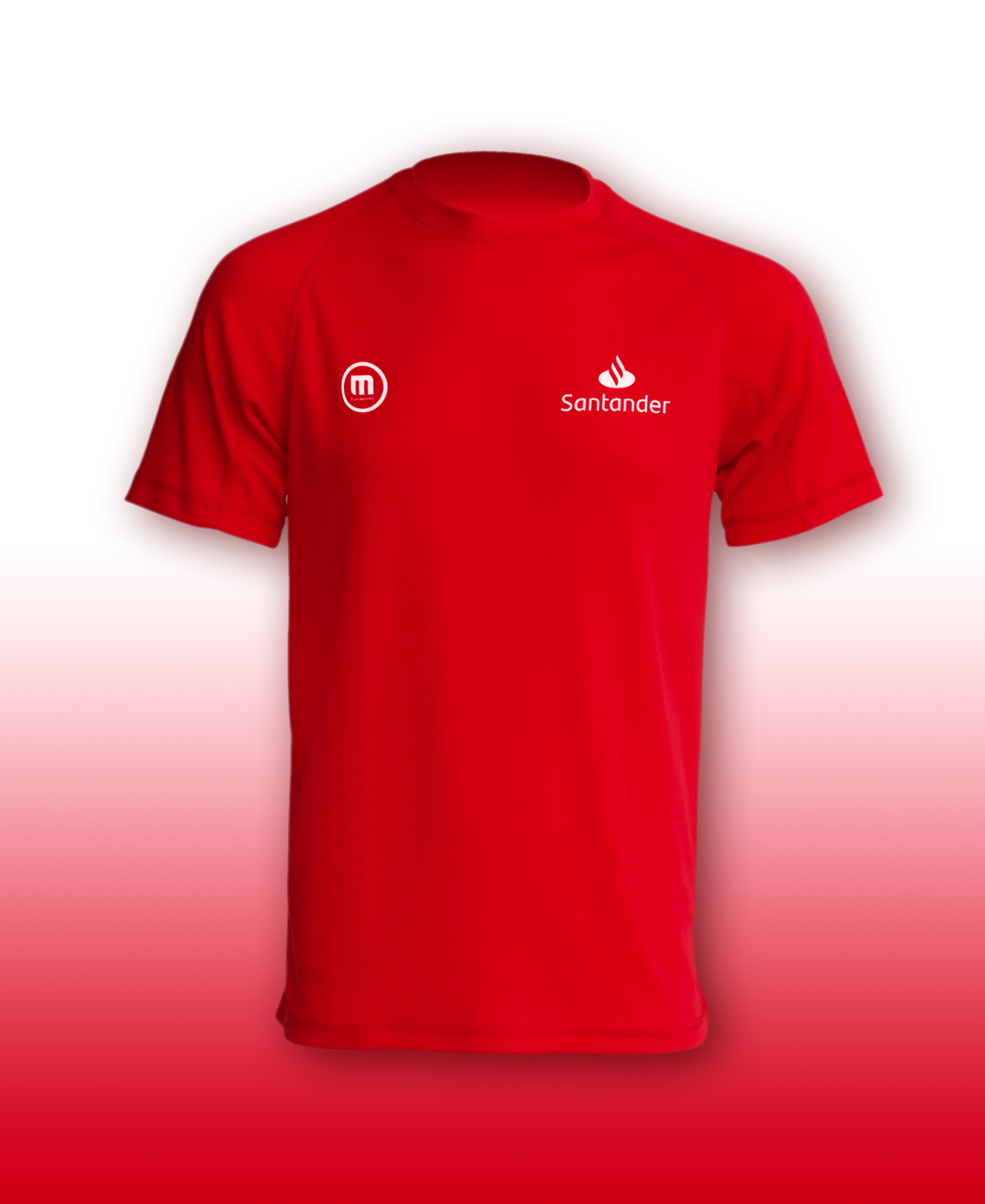 Diseño de camiseta, merchandising para Banco Santander